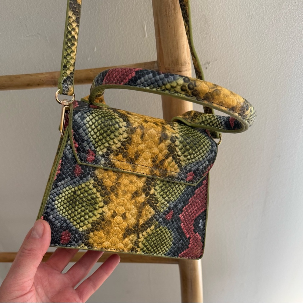 Jacquemus Yellow Multi Python-Print Mini Bag - image 4